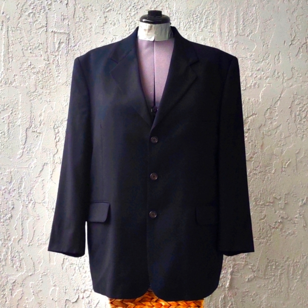 Fioravanti Soft Men's(3) Button Dark Blue Luxury Blazer